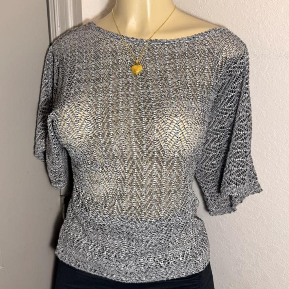 Spencer & Olivia Gray knit dolman type top